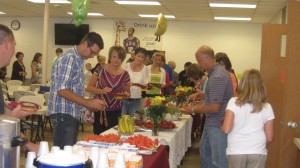 Sunday Breakfast – Many attended the breakfast following mass on Sunday.