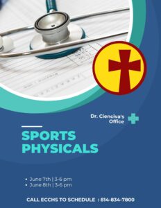 2022/2023 Sports Physicals 6/7-6/8